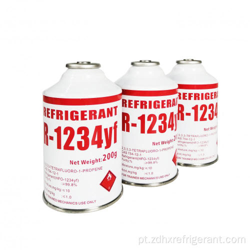 Gás refrigerante de alta qualidade R1234YF latas 200g